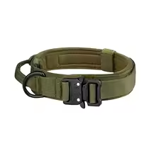 Tactical Dog Collar with Metal Buckle – Durable Nylon for Training and Outdoor Use